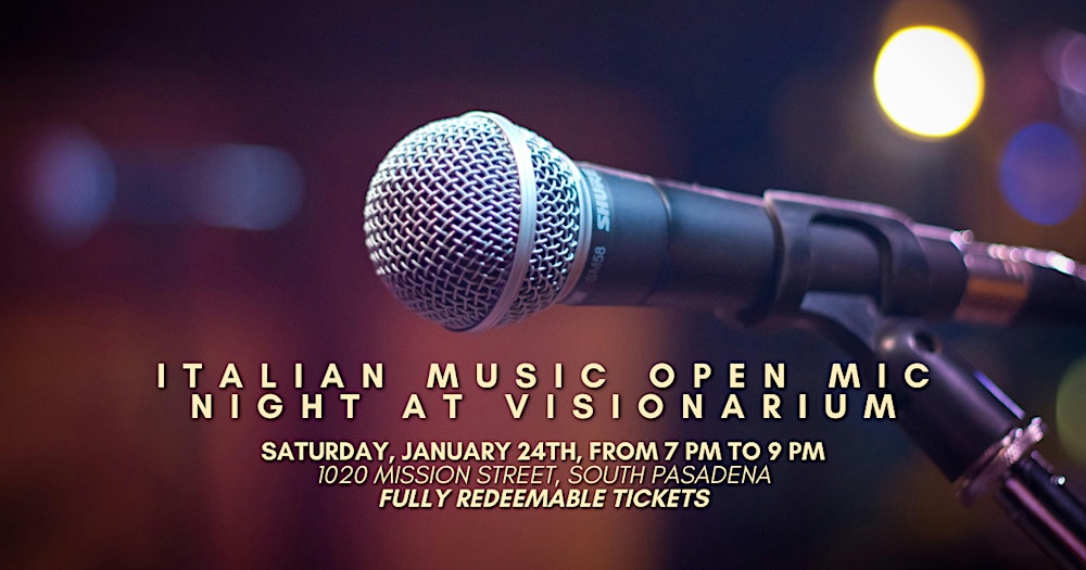 Italian Music Open Mic Night at Visionarium