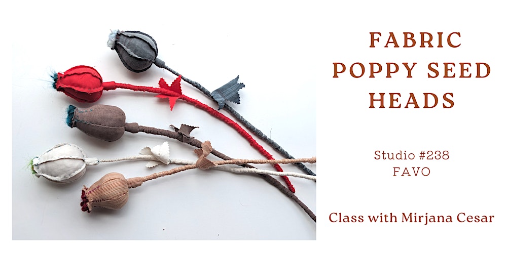 Slow Stitched Botanical Art: Fabric Poppy Seed Heads