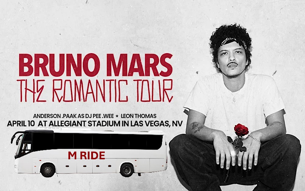 BRUNO MARS CONCERT SHUTTLE BUS from THE LINQ (STRIP AREA) 4/10/2026