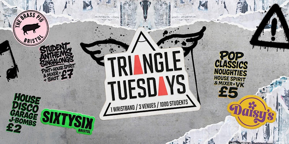 Triangle Tuesdays - 3 Venues - 1000 + Students - 1 Ticket
