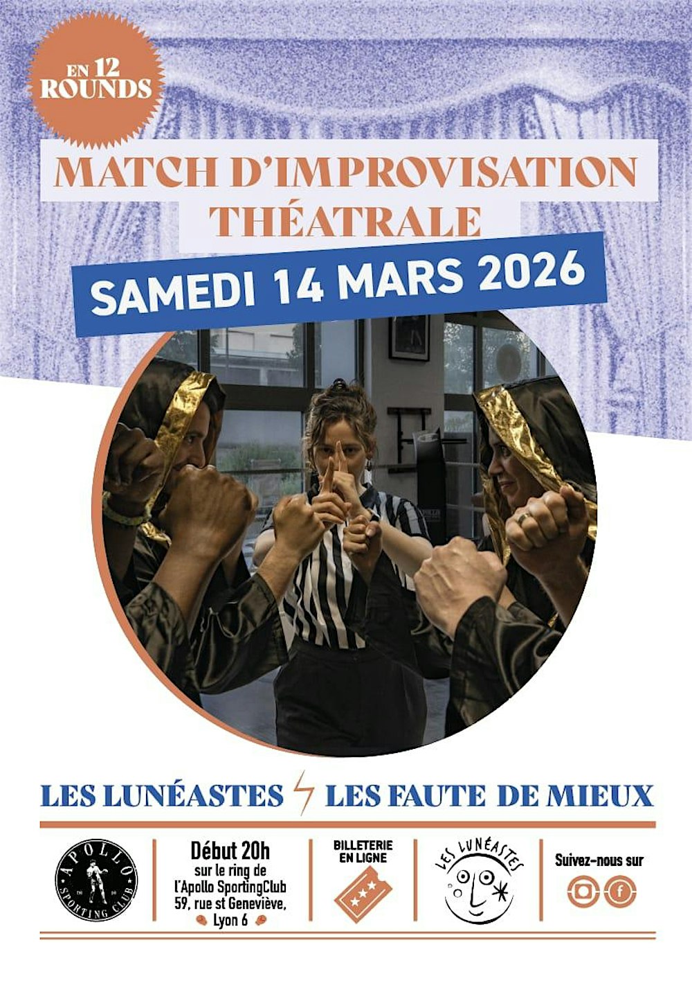 Match d'improvisation Théatrale sur 12 round