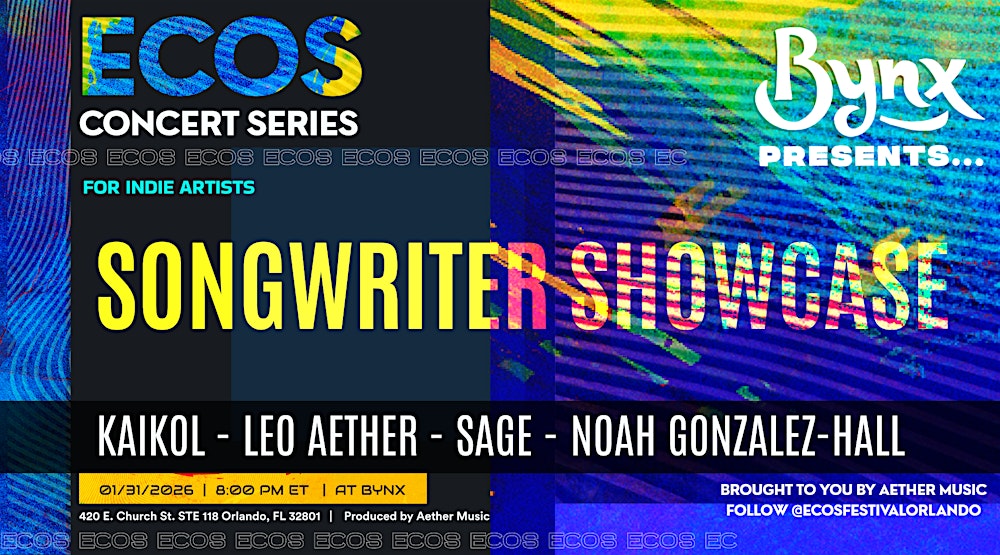 Ecos Concert Series Presents: January Songwriter Showcase