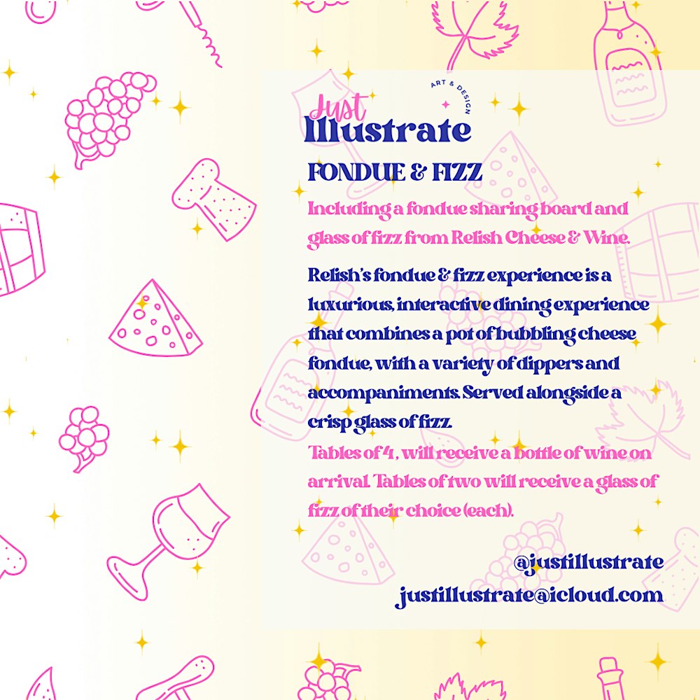 Heart Shaped Canvas Painting, Fondue & Fizz