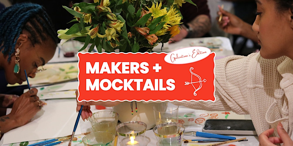 Galentine's Makers & Mocktails: Watercolor Paint Night