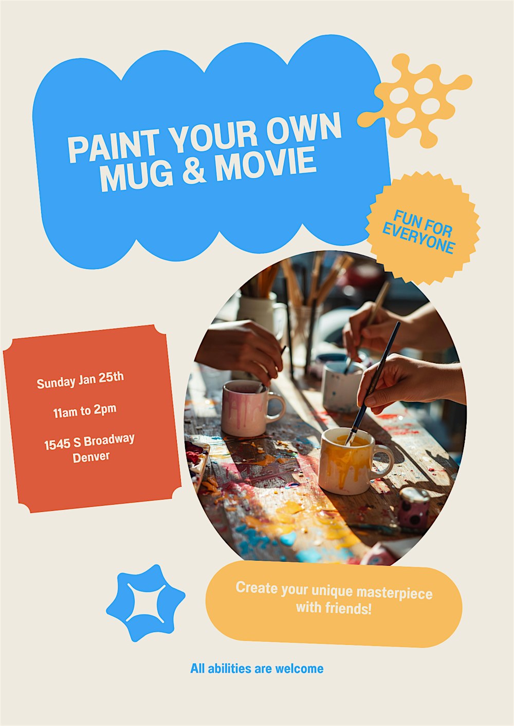 DIY MUG PAINTING & A MOVIE @ VIVID MINDS CAFE