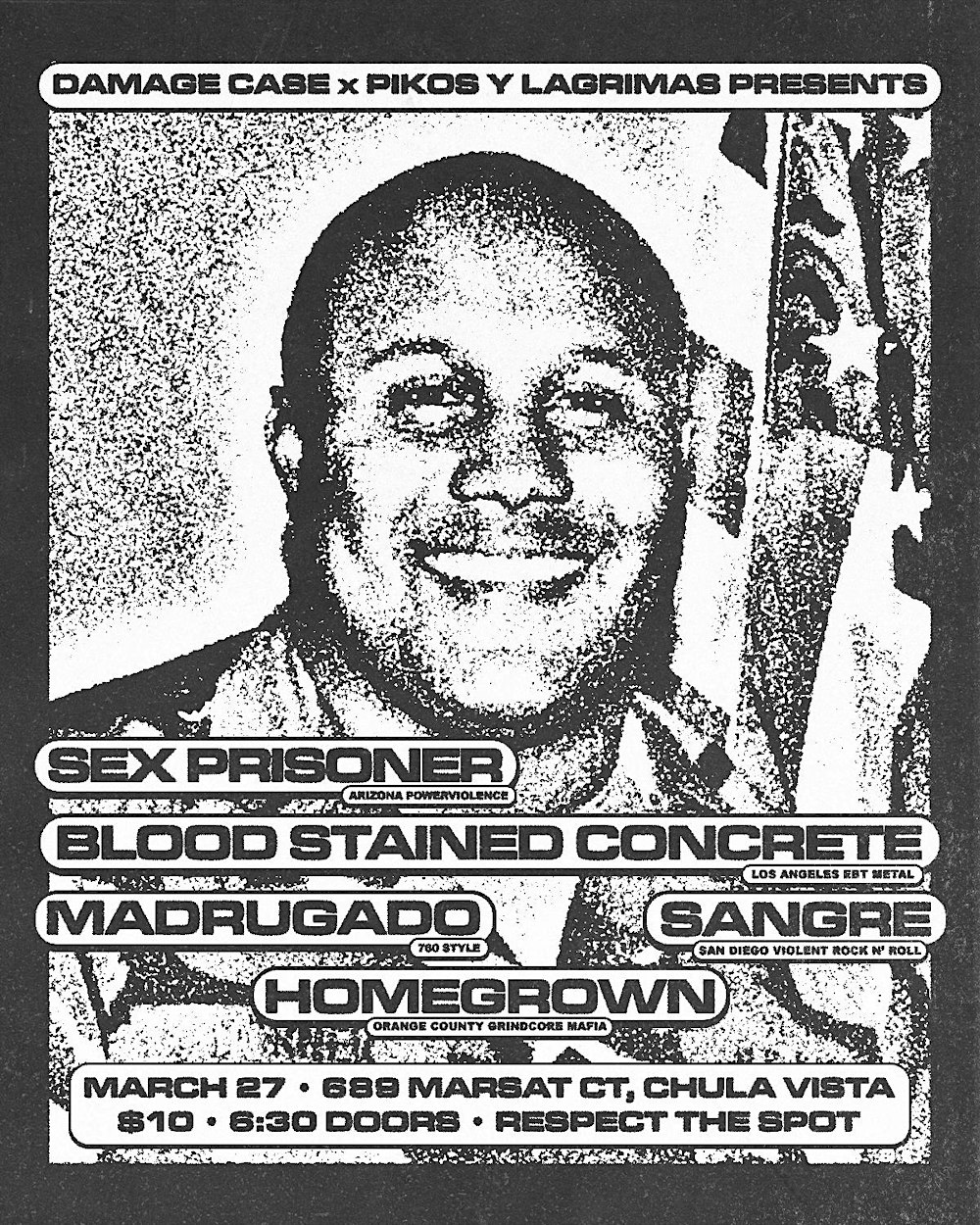 Sex Prisoner, Blood Stained Concrete, Madrugado, Sangre, Homegrown