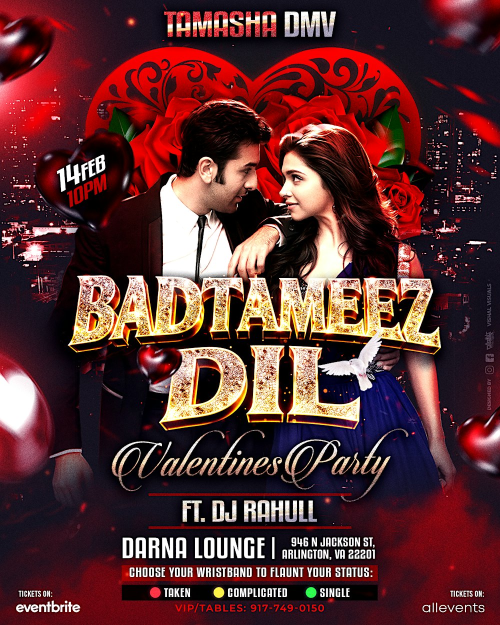 DMV'S BOLLYWOOD VALENTINES NIGHTOUT @DARNA LOUNGE