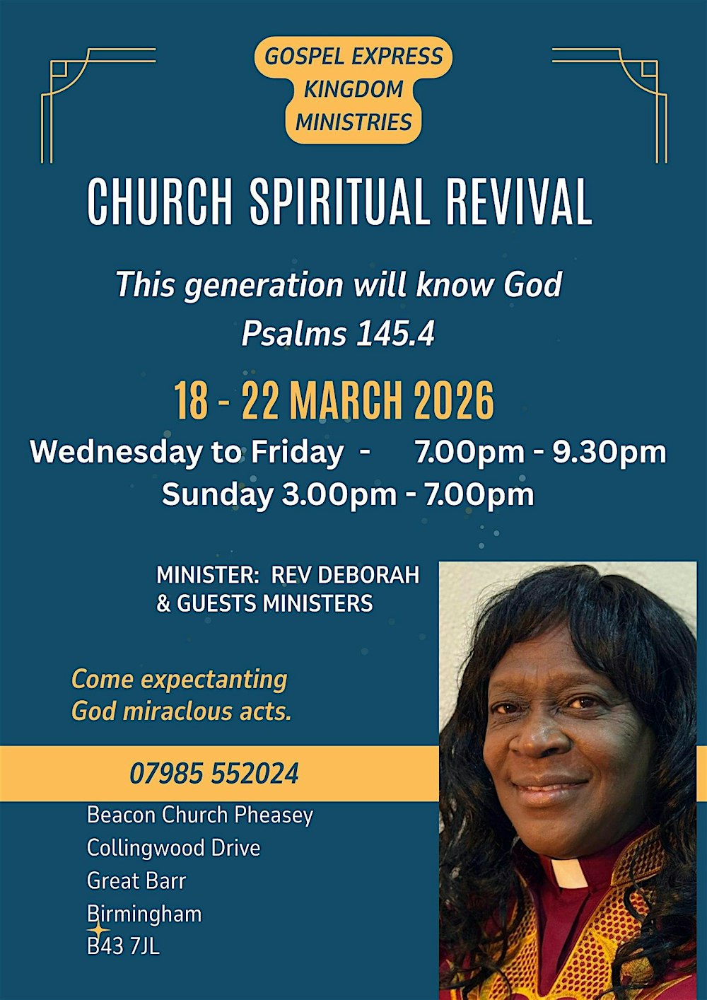 Church Spiritual Awakening Revival