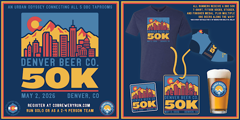 Denver Beer Company 50k Run | Solo or Relay | Co Brewery Running Series