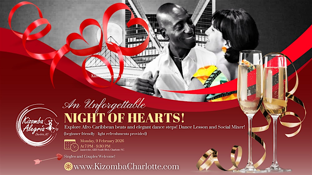 NIGHT of HEARTS  - Beginner Dance Class/Mixer - Afro-Caribbean Music