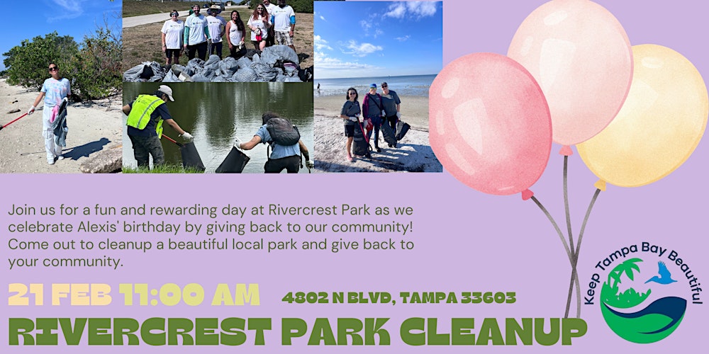Neighborhood Series Cleanup: Rivercrest Park for Alexis' Birthday