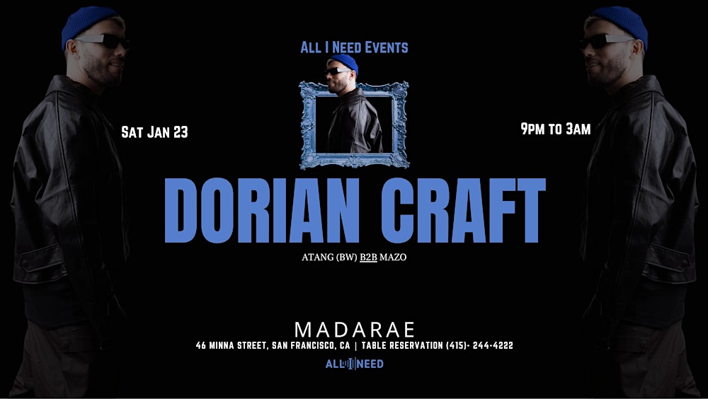DORIAN CRAFT [ Afro House ] at Madarae