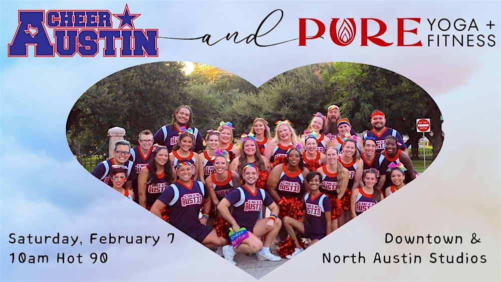 Cheer Austin Donation Class at PURE Yoga + Fitness | North Austin