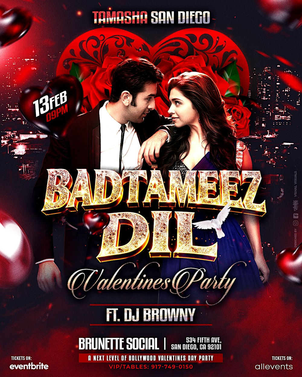 SAN DIEGO BOLLYWOOD VALENTINES NIGHTOUT @BRUNETTE SOCIAL