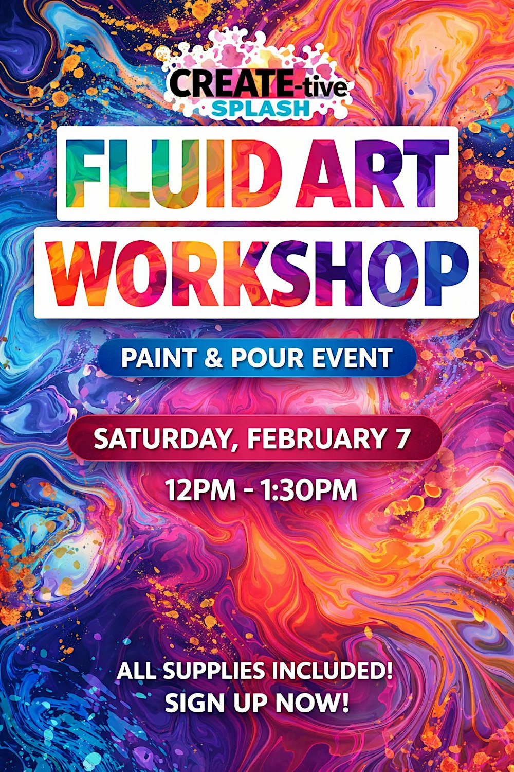CREATE-tive Splash Fluid Art Workshop Event