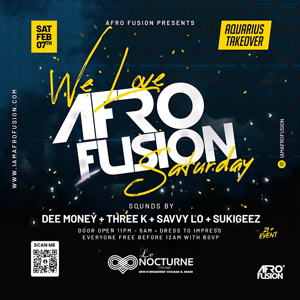 Afro Fusion Saturday : Afrobeats, Hiphop, Dancehall, Soca