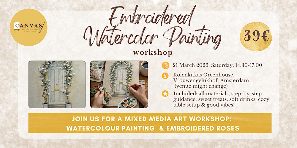 Embroidered  Watercolor Painting Workshop