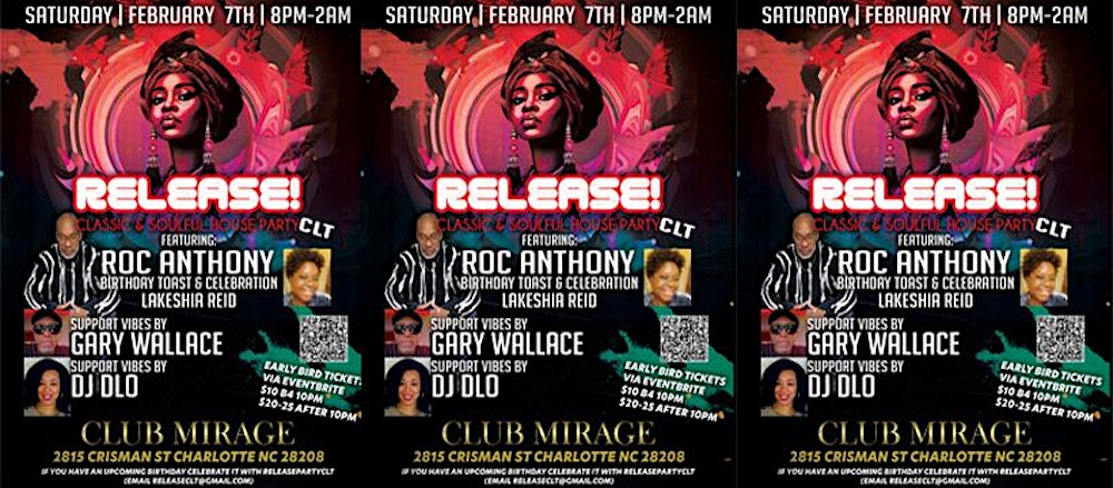 Release Classic and Soulful Afro House Party feat.Roc Anthony  2/7/26
