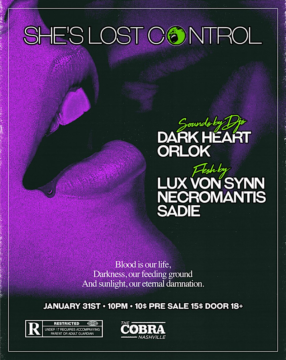 Venue: She's Lost Control