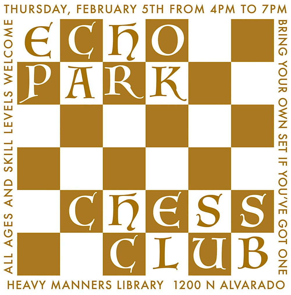 Echo Park Chess Club at Heavy Manners Library (2/5)