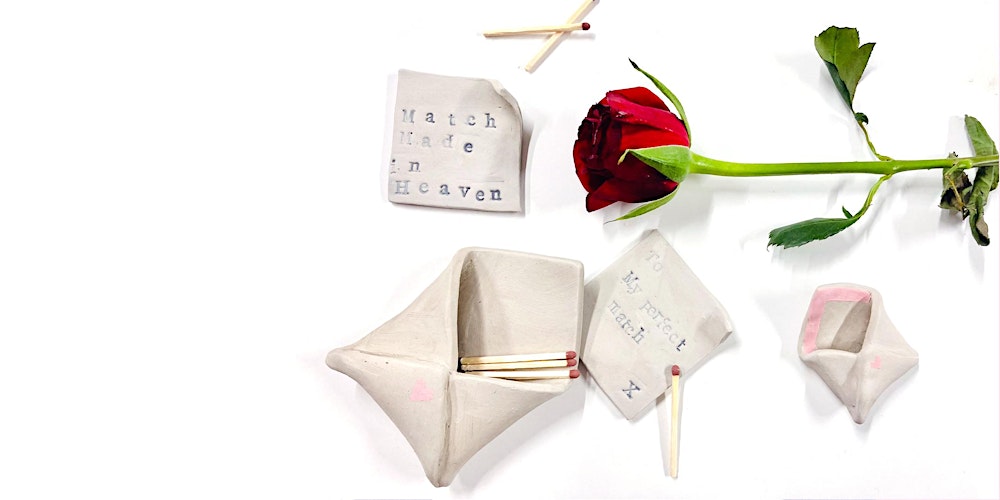 Valentines BYOB pottery - Matchstick Holders