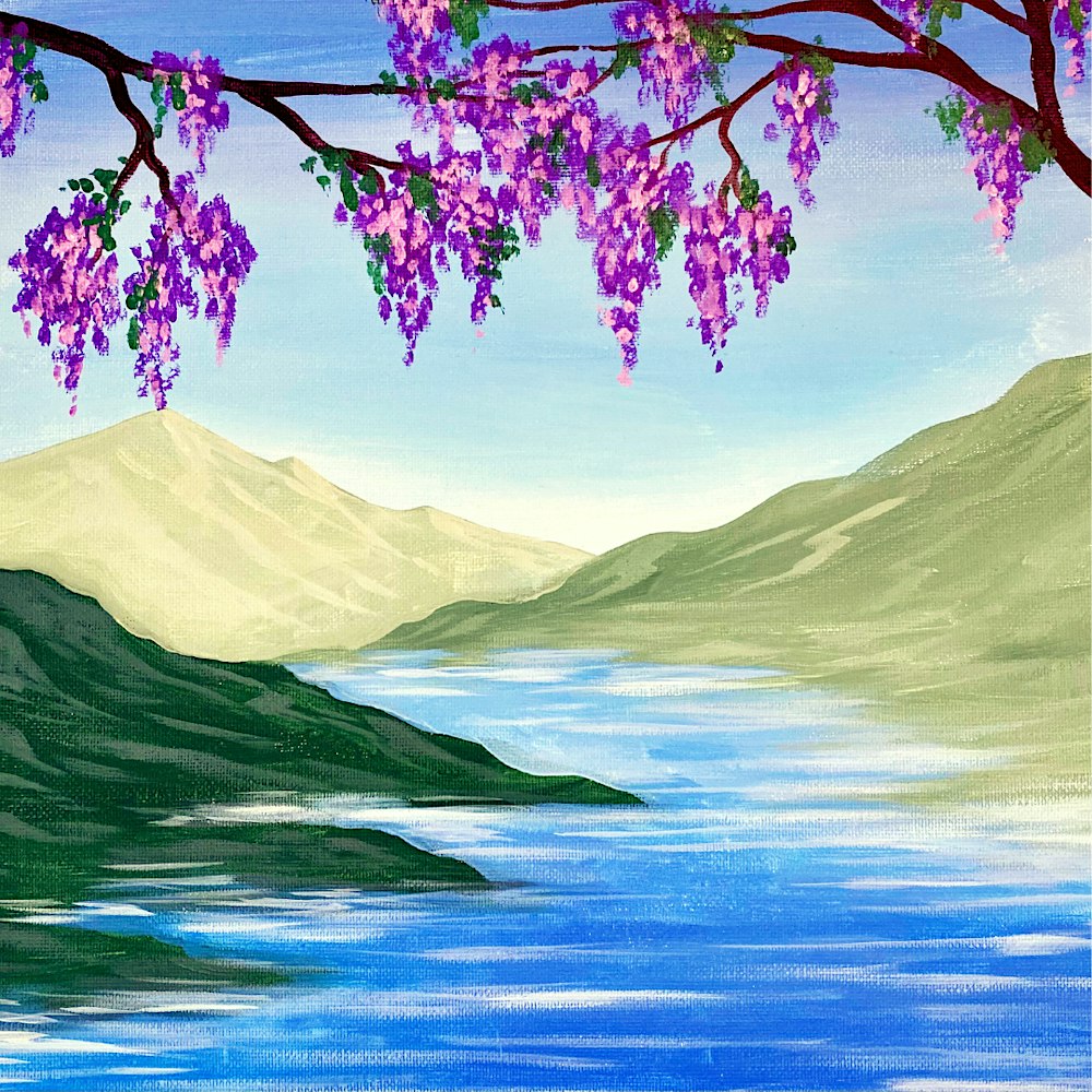 Sip & Paint  at Hopper Coffee, Backwell, Bristol - "Lake Garda"