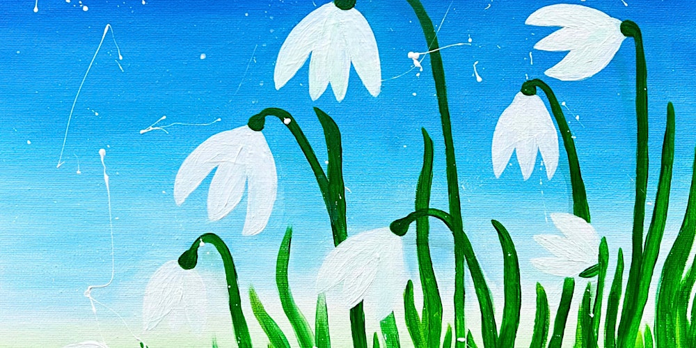 Sip & Paint at Club Haus Harbourside, Bristol - "Snowdrops"