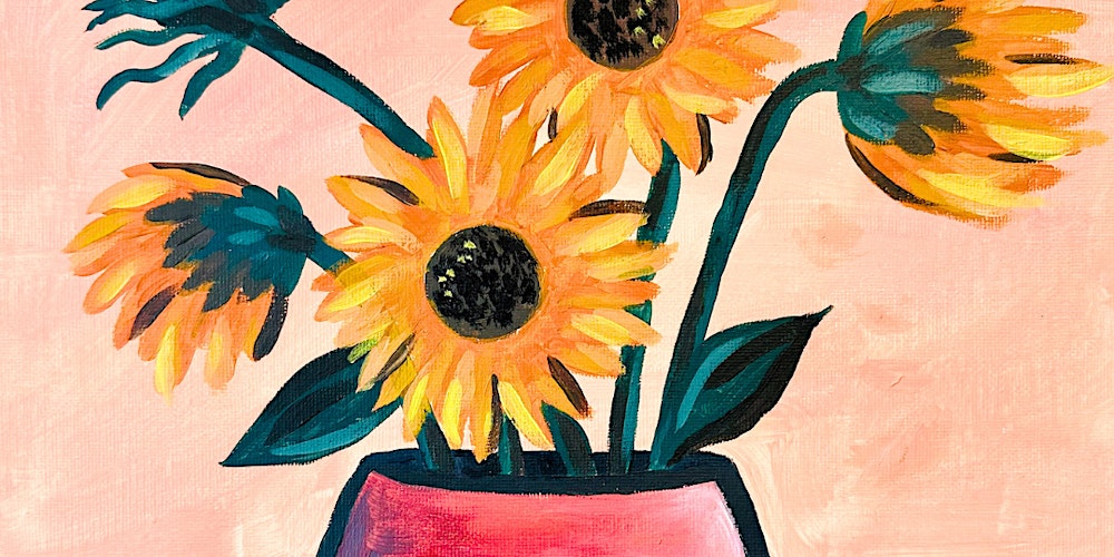 Sip & Paint at the Tobacco Factory, Bristol - "Sunflowers"