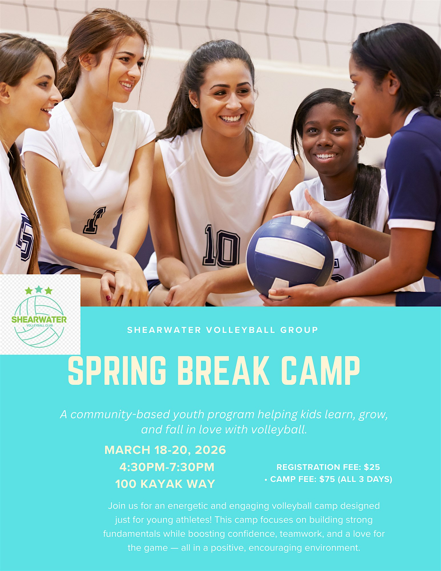 Shearwater Volleyball Group Spring Break Camp