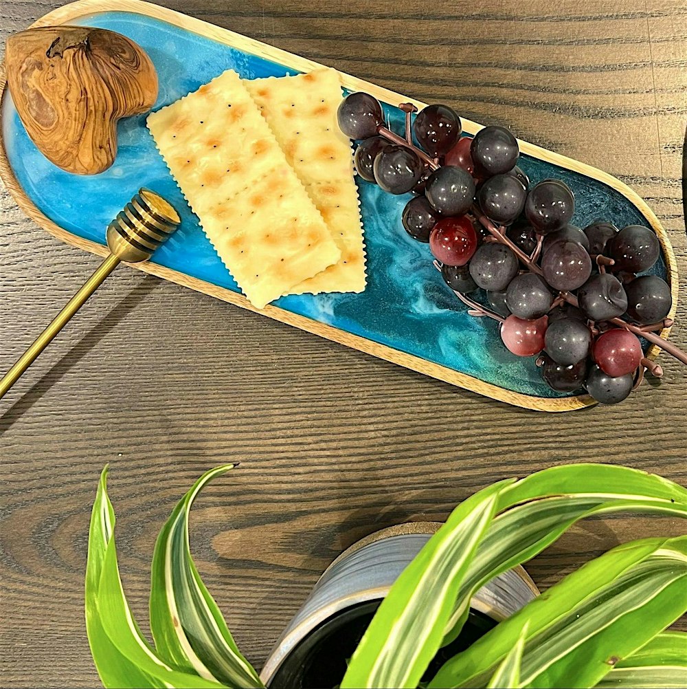 Sea Wave Resin Serving Tray