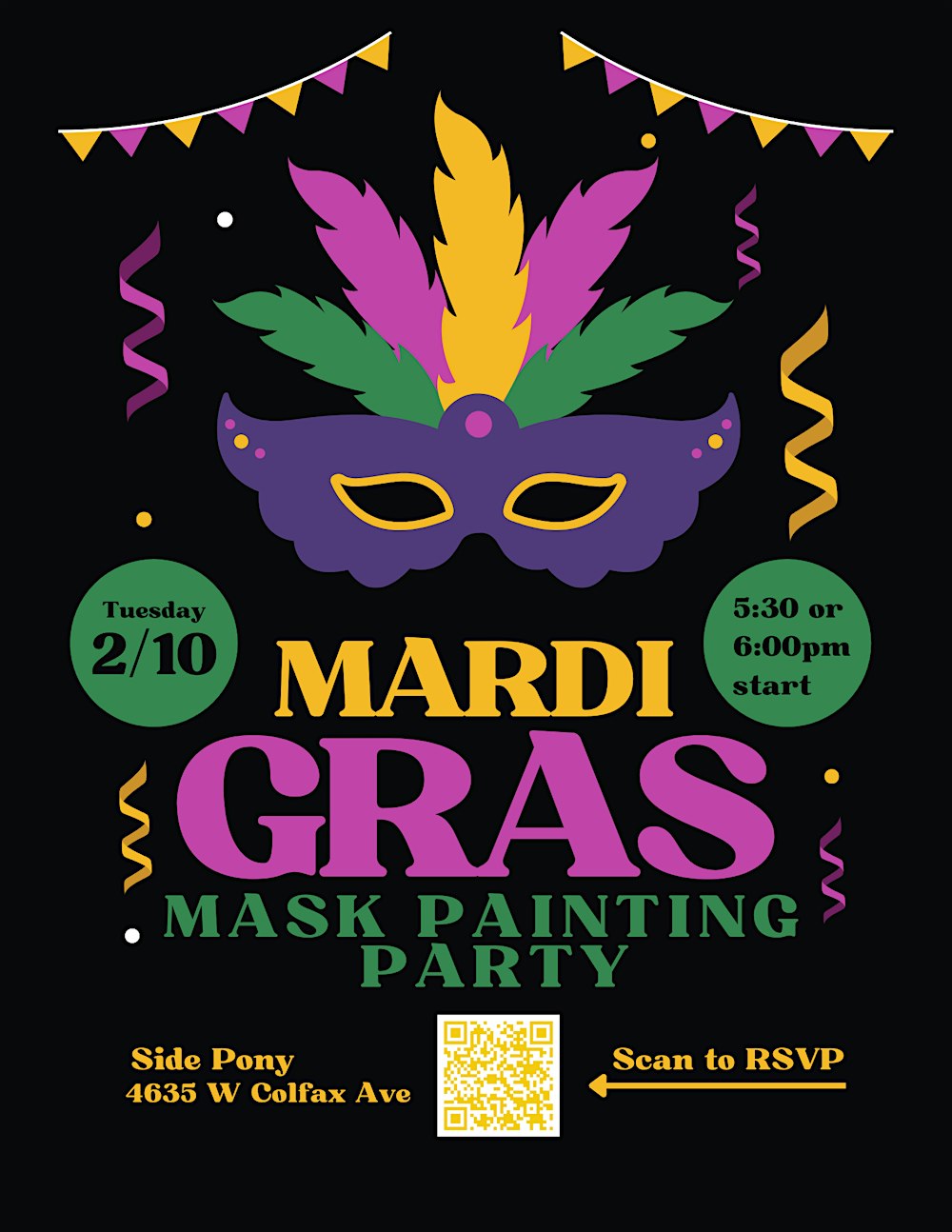 Mardi Gras Mask Painting Party