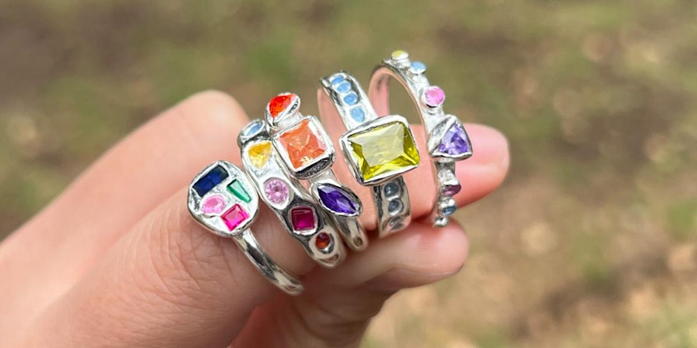 Jewellery Workshop-Organic 999 Silver Ring Making with Stone