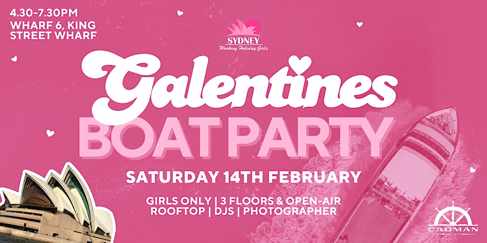 Galentines Boat Party | Sydney Working Holiday Girls