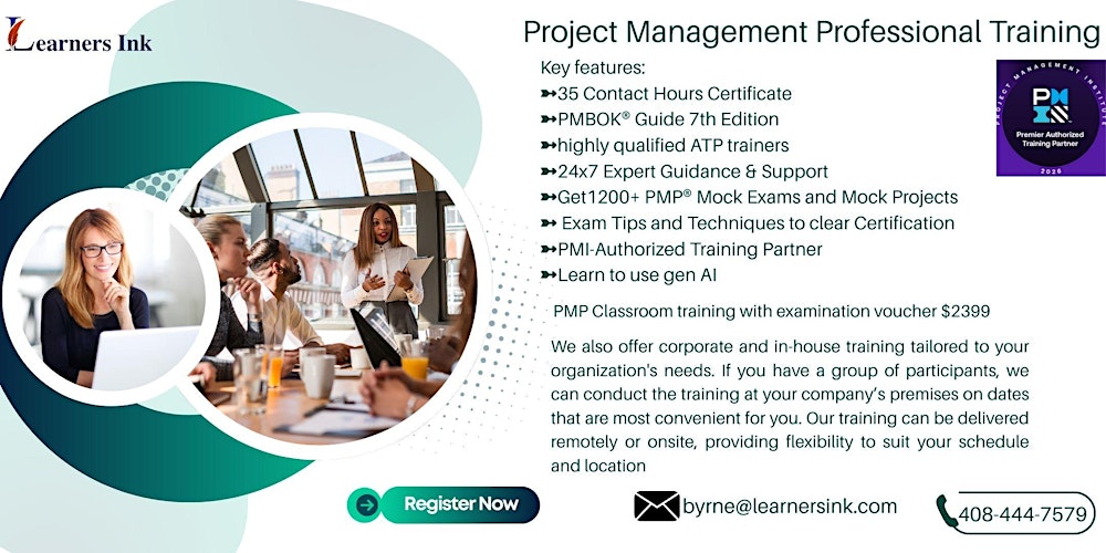 4 Day PMP Program In-Person Training In Charlotte, NC