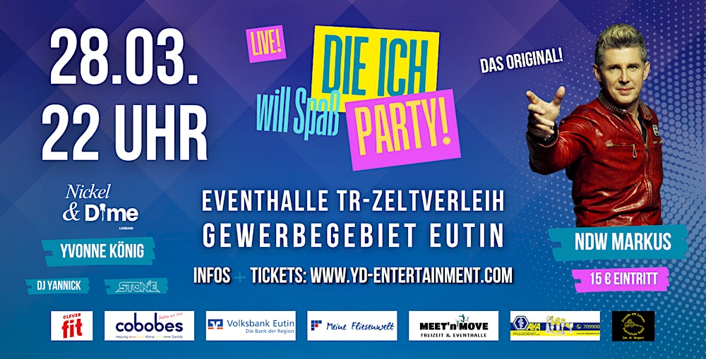 Die ich will Spaß Party mit NDW Markus live!