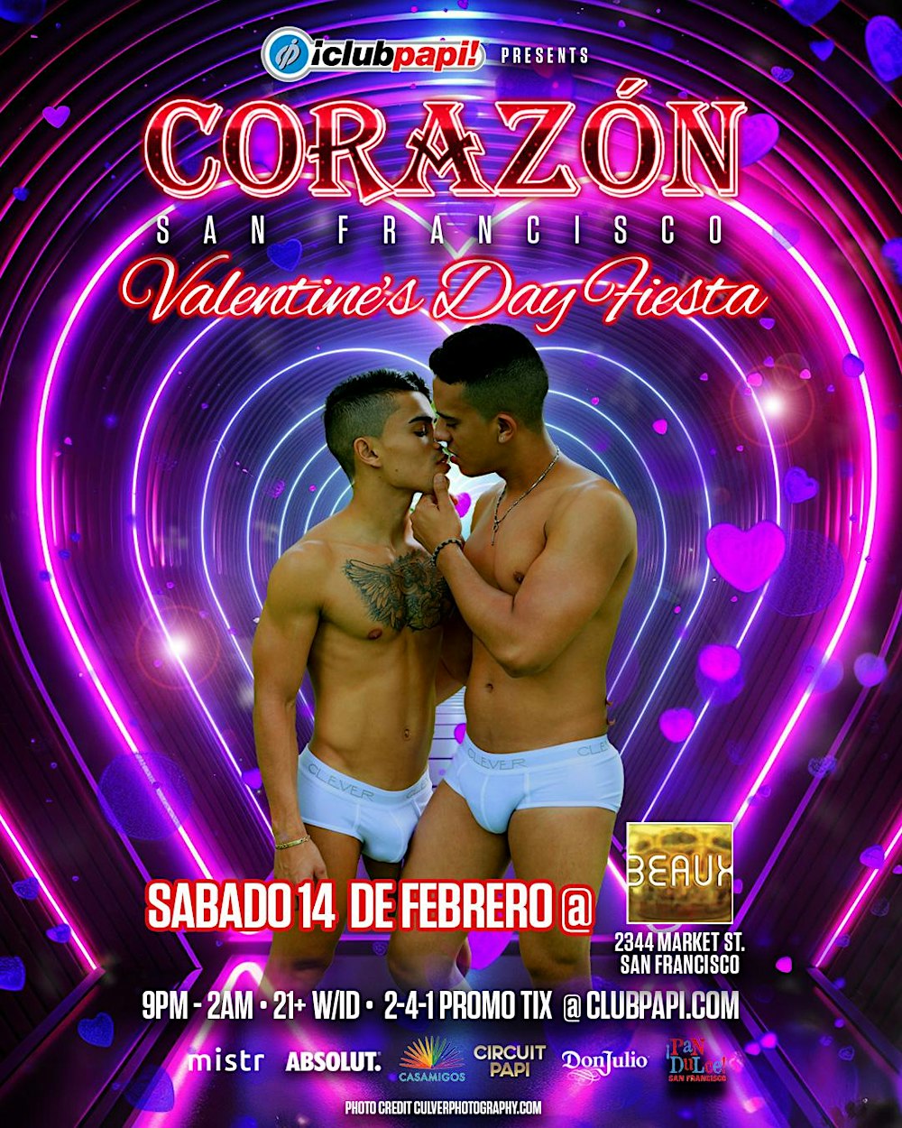 CORAZON SF VALENTINES  LATIN FIESTA:  "SAM SMITH TRIBUTE"  @ BEAUX SF