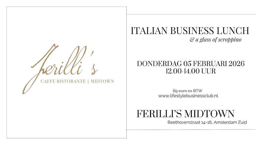 Italian Business Lunch Amsterdam Zuid