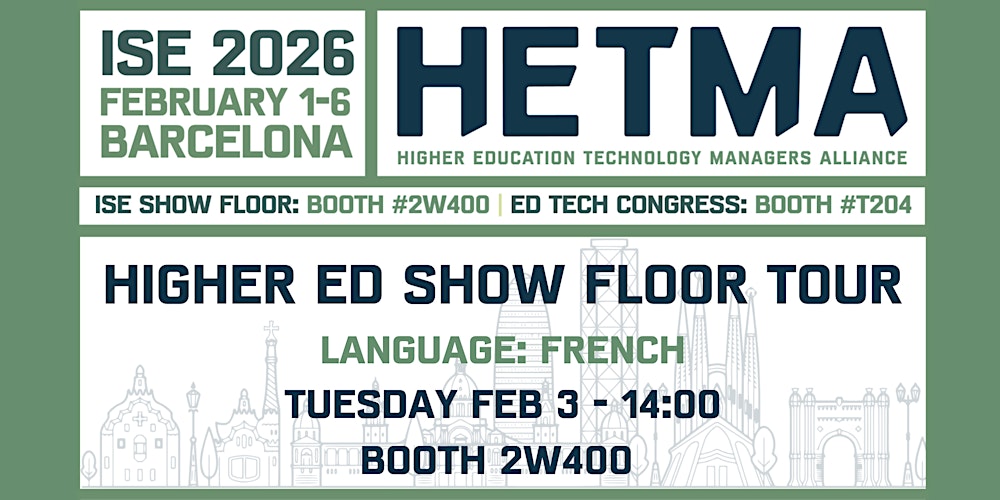 Higher Ed Show Floor Tour - ISE 2026 - French