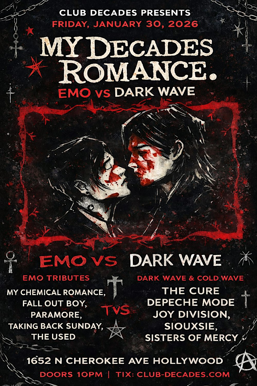 My Decades Romance: Emo vs Dark Wave