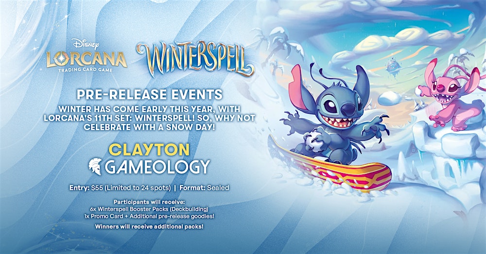 LORCANA - Winterspell Pre-Release - Gameology CLAYTON - 14/02/26