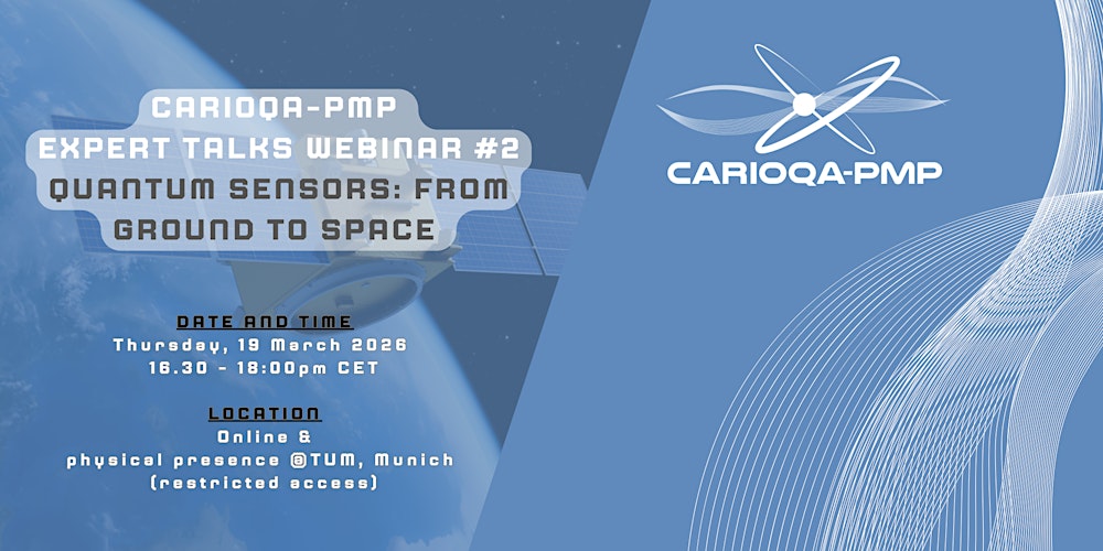 CARIOQA-PMP Expert talks Webinar #2 | Quantum sensors: From Ground to Space