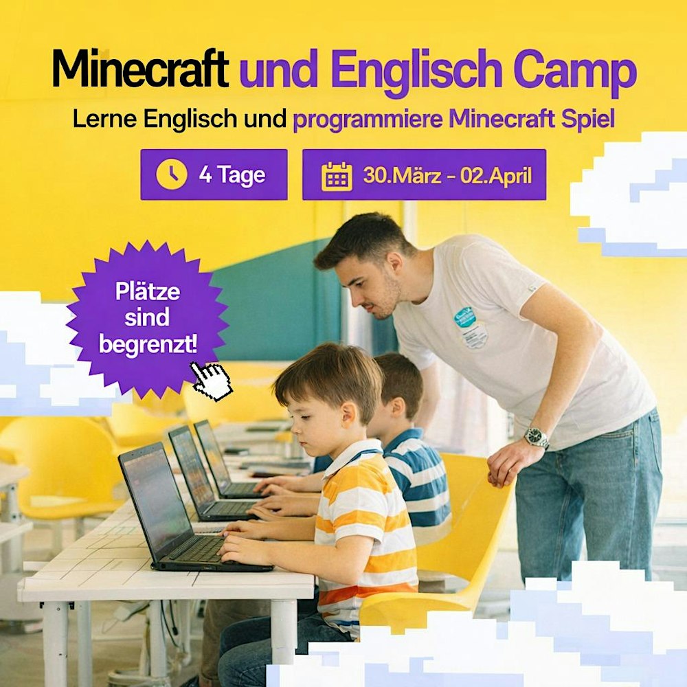 Englisch + Minecraft für Kids (8-10 Jahre)