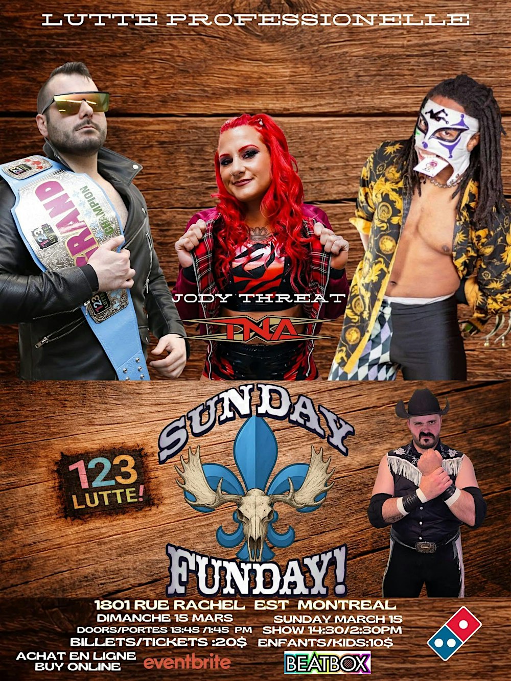 123 Lutte! Présente SUNDAY FUNDAY!