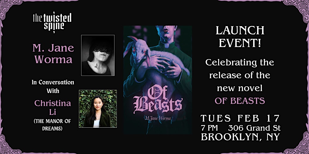 LAUNCH PARTY: Of Beasts by M. Jane Worma