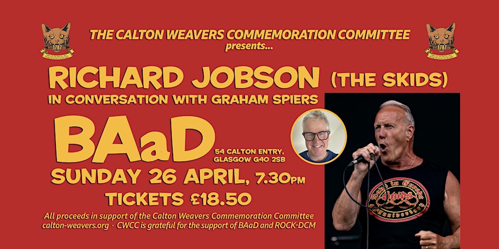 Richard Jobson (Skids) in conversation with Graham Spiers