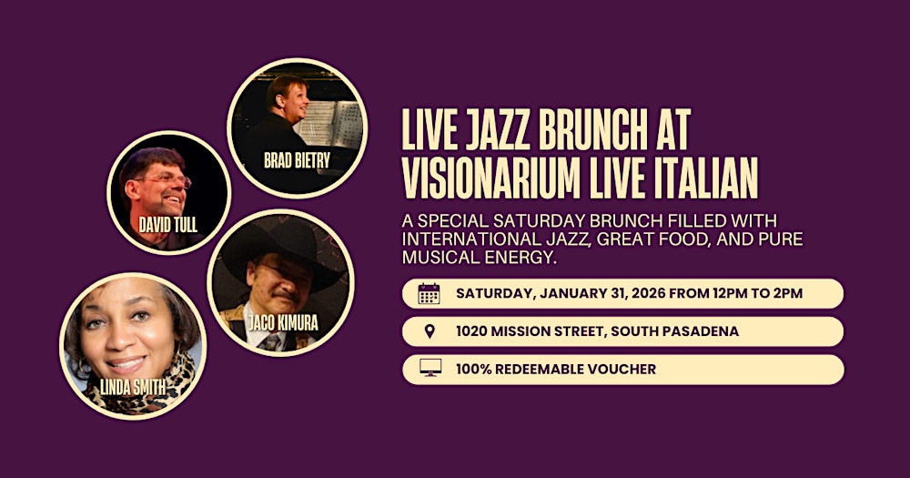 Live Jazz Brunch at Visionarium Live Italian
