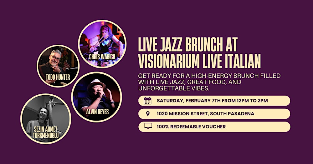Live Jazz Brunch at Visionarium Live Italian