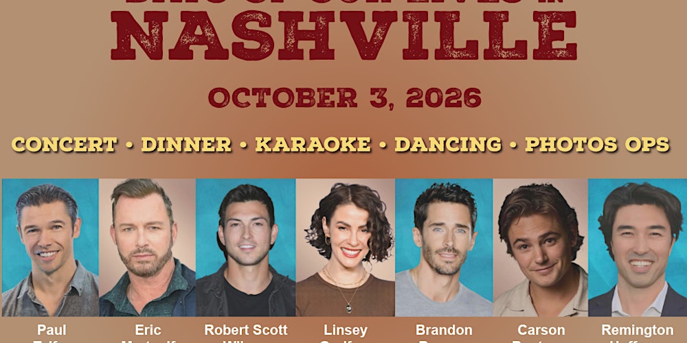 Days Of Our Lives Concert, Dinner & Karaoke  Dance Party in Nashville Oct 3