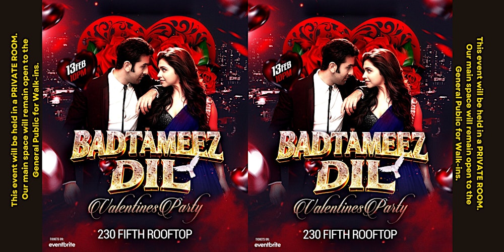 NYC'S BOLLYWOOD VALENTINES NIGHTOUT @230 FIFTH ROOFTOP