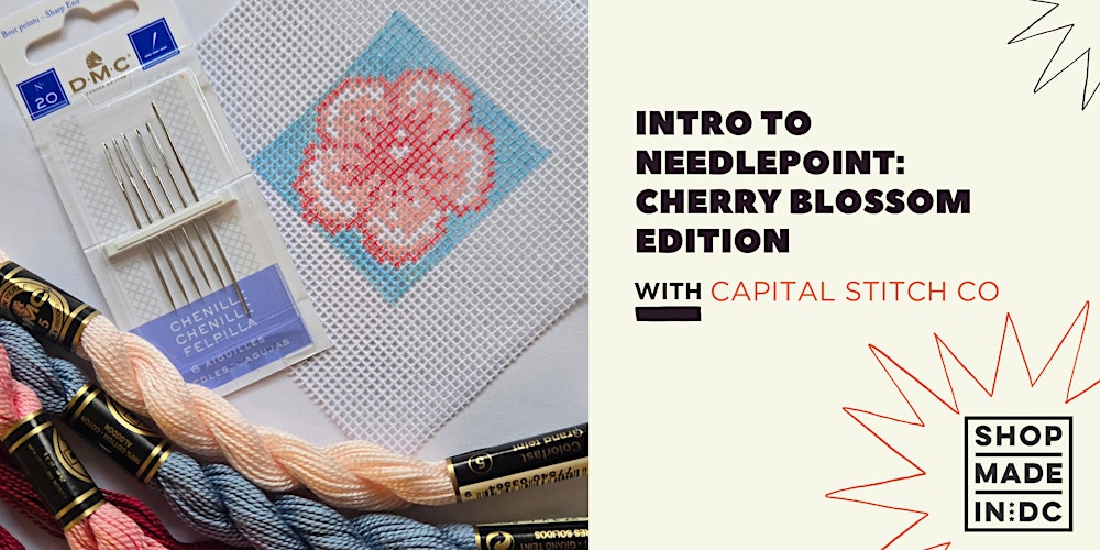 Intro to Needlepoint: Cherry Blossom Edition w/Capital Stitch Co.